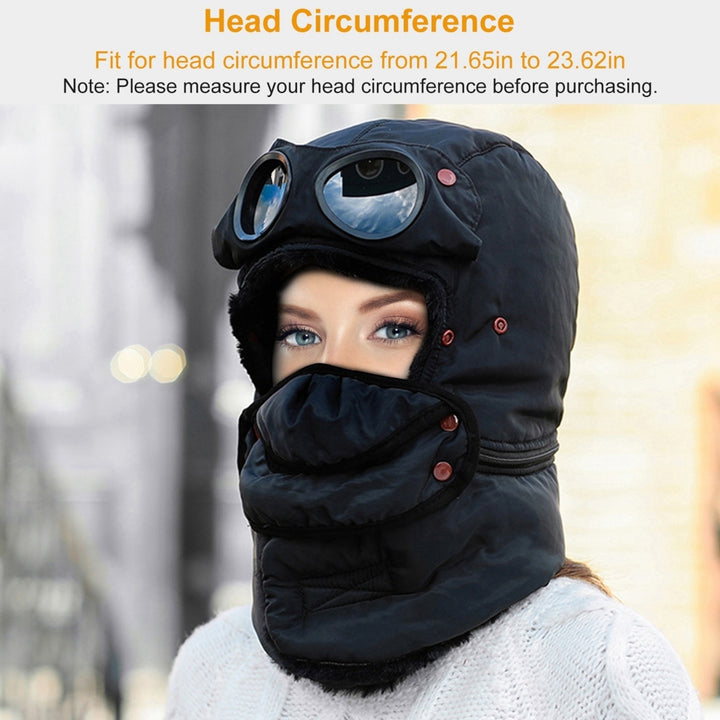 Unisex Thermal Winter Goggles Hat Warmth Trapper Trooper Cap Windproof Dustproof Image 4