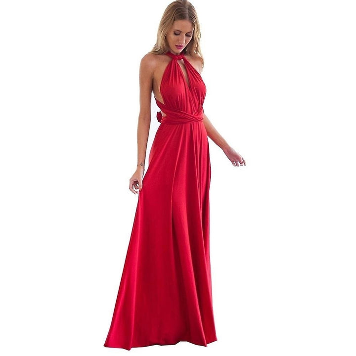 Women Multiway Wrap Bandage Long Dress Convertible Boho Evening Dress For Party Bridesmaids Image 1