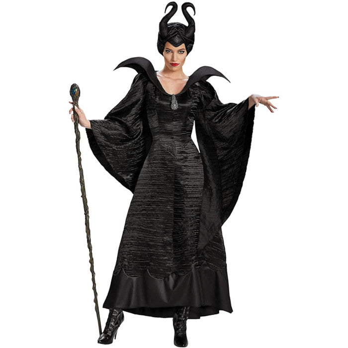 Halloween Maleficent Costume Women Queen Cosplay Outfit Christening Gown Deluxe Dress Image 1