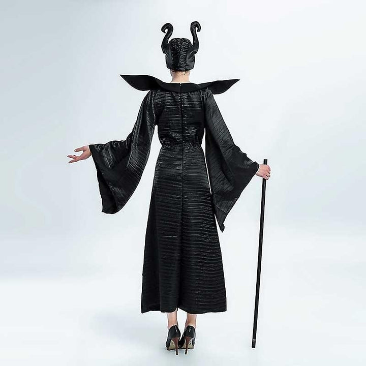 Halloween Maleficent Costume Women Queen Cosplay Outfit Christening Gown Deluxe Dress Image 2