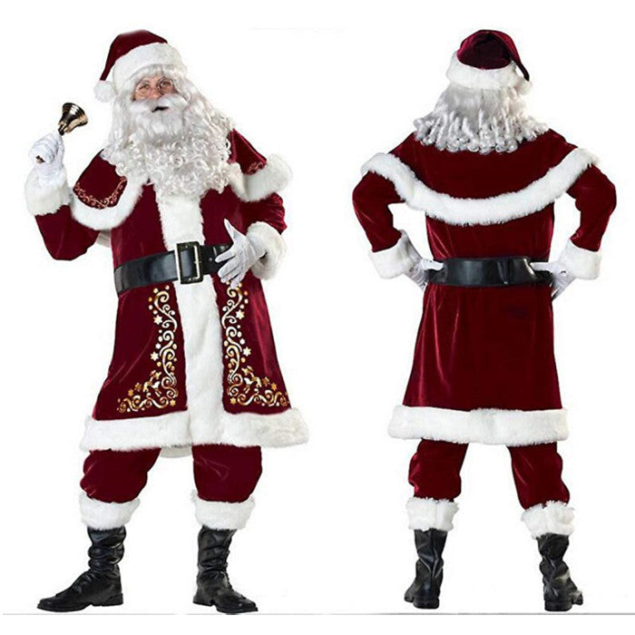 Christmas Santa Claus Costume Set Adult Cosplay Outfits Xmas Party Fancy Clothes Image 3
