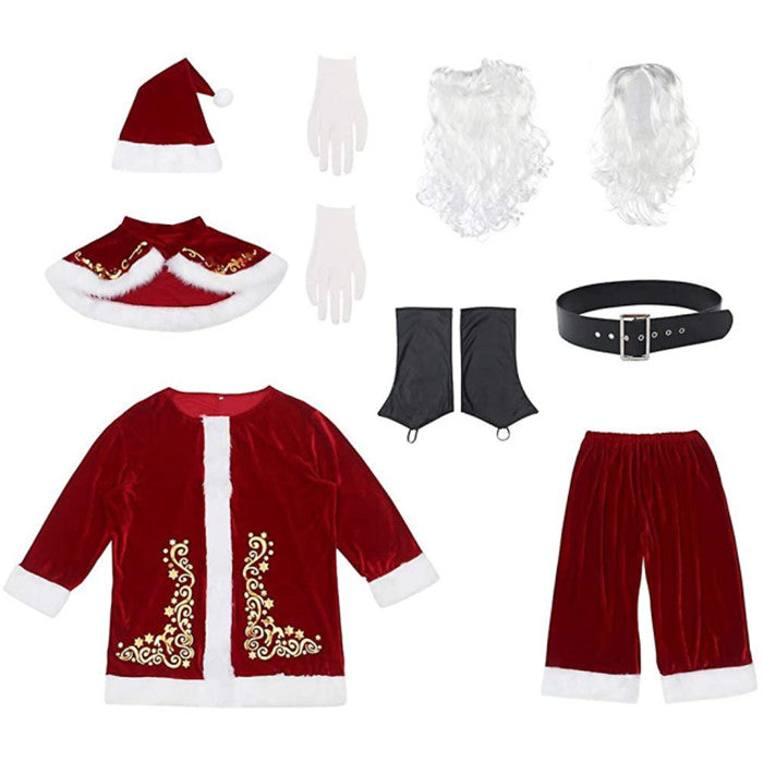 Christmas Santa Claus Costume Set Adult Cosplay Outfits Xmas Party Fancy Clothes Image 4
