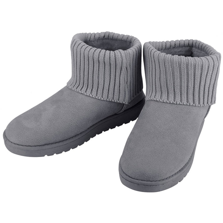 Women Suede Mid-Calf Snow Boots Plush Lining Anti-Slip Rubber Sole Multiple Colors Image 1