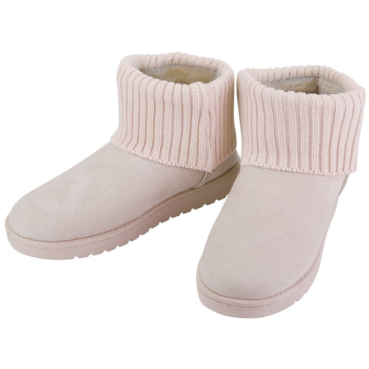 Women Suede Mid-Calf Snow Boots Plush Lining Anti-Slip Rubber Sole Multiple Colors Image 1