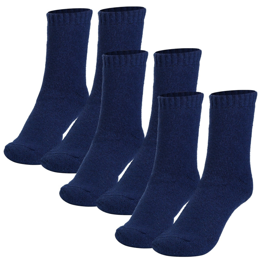 3 Pairs Men Warm Wool Socks Soft Cozy Winter Thermal Socks For Men Thick Heat-Trapping Moisture Wicking Socks Image 1