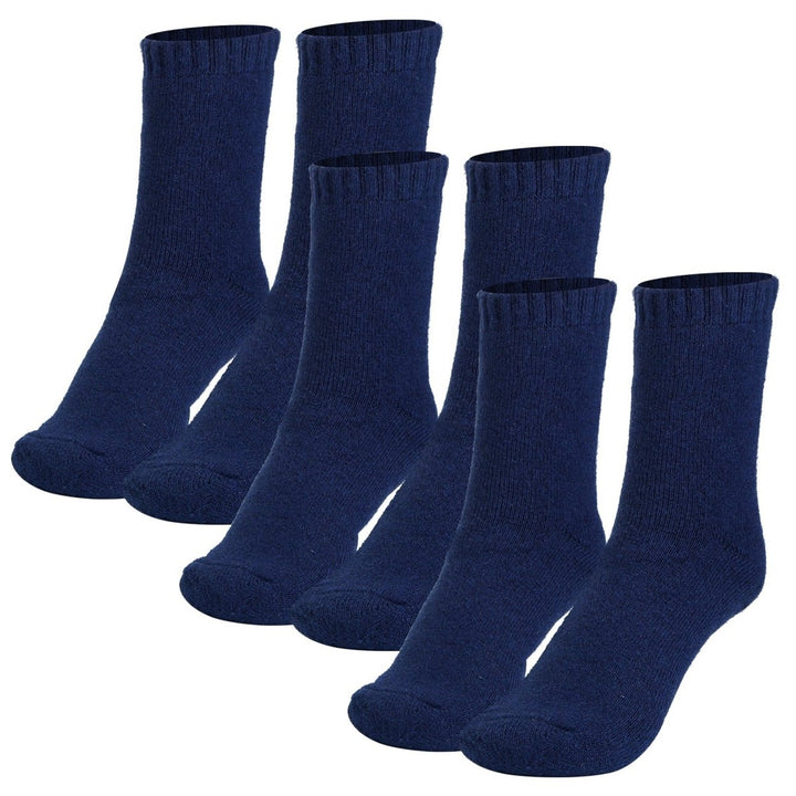 3 Pairs Men Warm Wool Socks Soft Cozy Winter Thermal Socks For Men Thick Heat-Trapping Moisture Wicking Socks Image 7