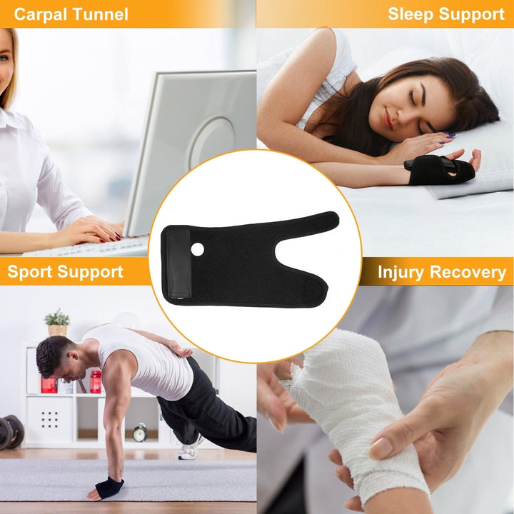 Wrist Support Brace Carpal Tunnel Wrist Brace Night Wrist Sleep Support Strap Thumb Hole Removable Splint Image 3
