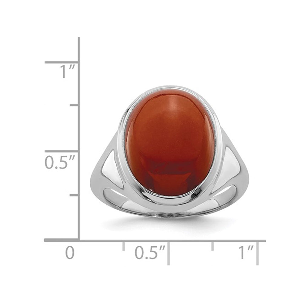 Sterling Silver Red Agate Ring Image 3