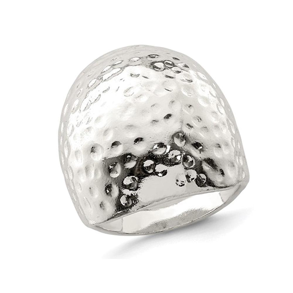 Sterling Silver Textured Dome Ring Image 1