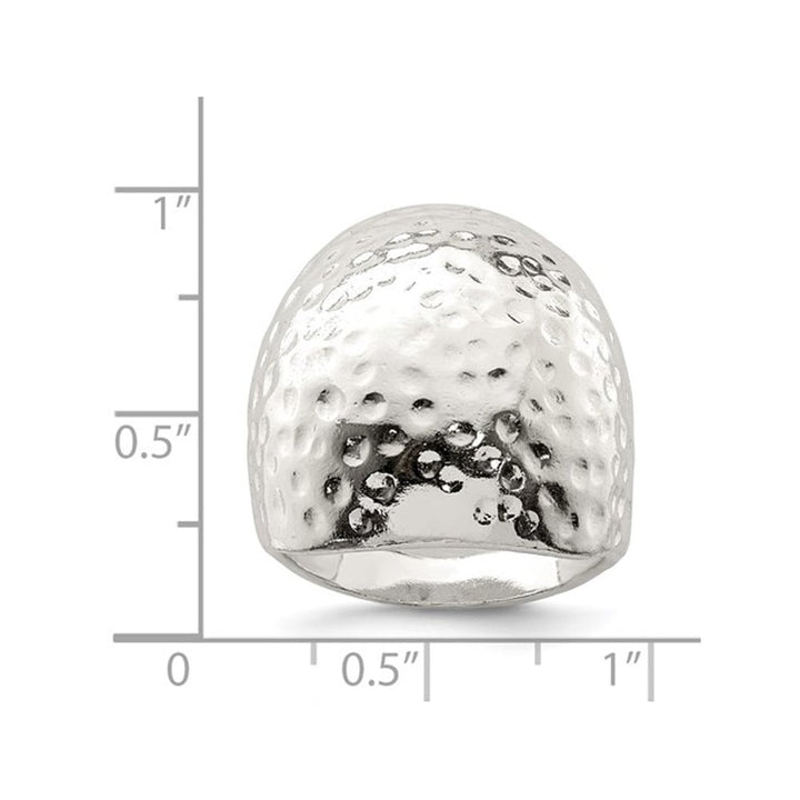 Sterling Silver Textured Dome Ring Image 4