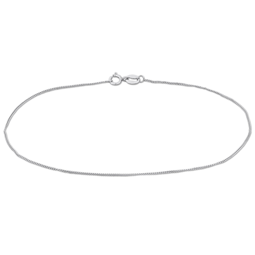 Curb Link Chain Bracelet in Platinum (9 inches) Image 1