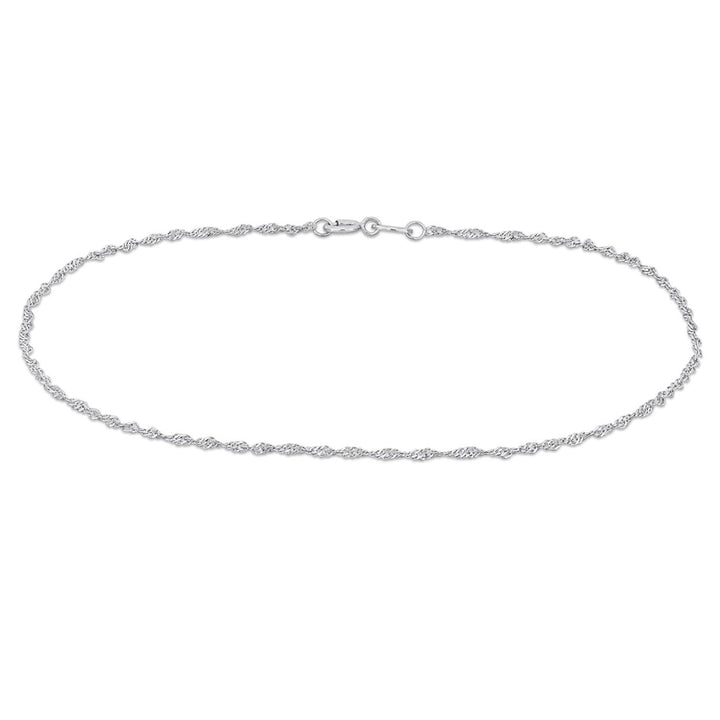 Singapore Chain Bracelet in Platinum (9 inches) Image 1