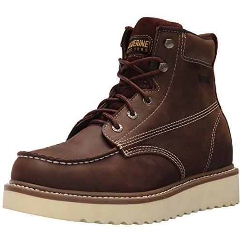 WOLVERINE Mens Loader 6" Soft Toe Wedge Work Boot Brown - W10744 9 BROWN Image 4