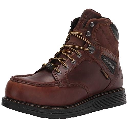 WOLVERINE Mens Hellcat UltraSpring CarbonMAX 6" Moc Toe Wedge Composite Toe Work Boot Tobacco - W211001 TOBACCO Image 1