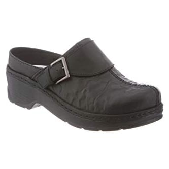 KLOGS Footwear Womens Austin Black Flower Power Tooled Leather - 00130330278 BLACK FLOWER POWER TOOL Image 1