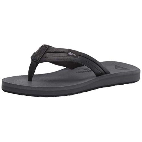 Quiksilver Mens Carver Squish Flip Flop Sandals Black/Grey/Black - AQYL100886-XKSK Black/Grey/Black Image 4