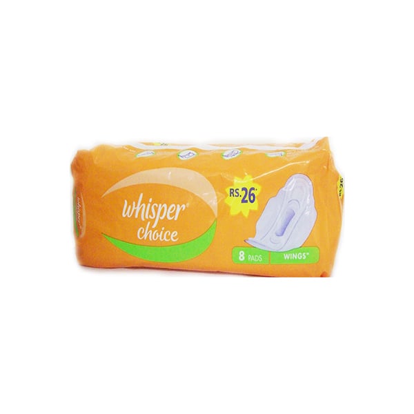 Whisper Choice Sanitary Pads with Wings Dri-Fit Cotton 8 Pads Comfort Protection Image 1