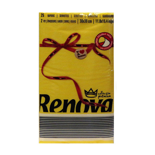 Renova Red Label Napkin- Yellow (25 Count) Image 1