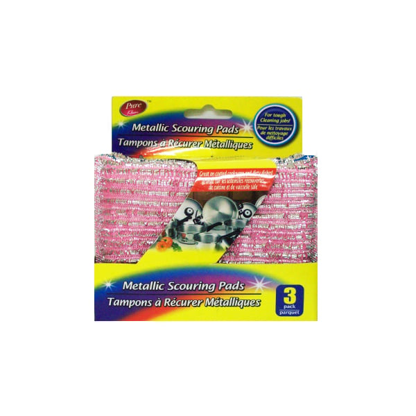 Pure Kleen Metallic Scouring Pads (3 in 1 Pack) Image 1