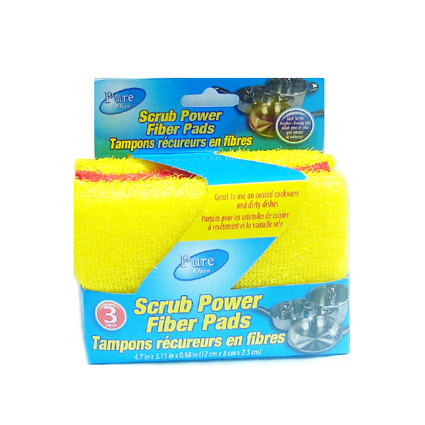 Pure Kleen Scrub Power Fiber Pads (3 in 1 Pack) Image 1