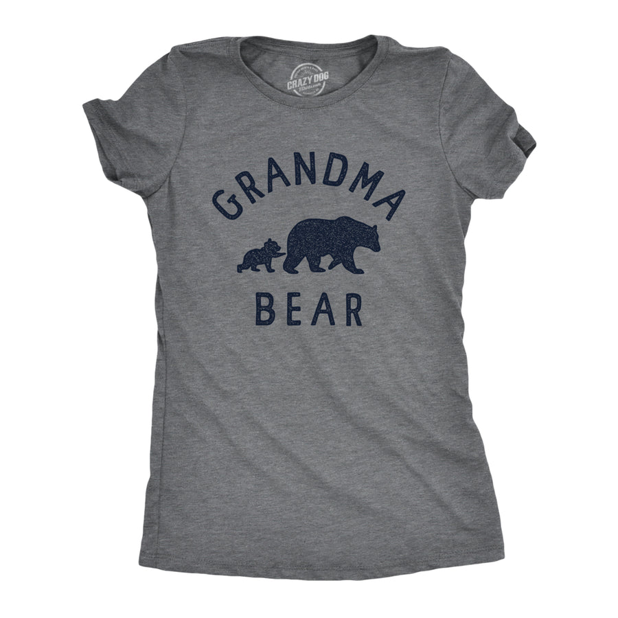 Womens Grandma Bear T Shirt Funny Cute Family Bears Tee For Ladies Image 1