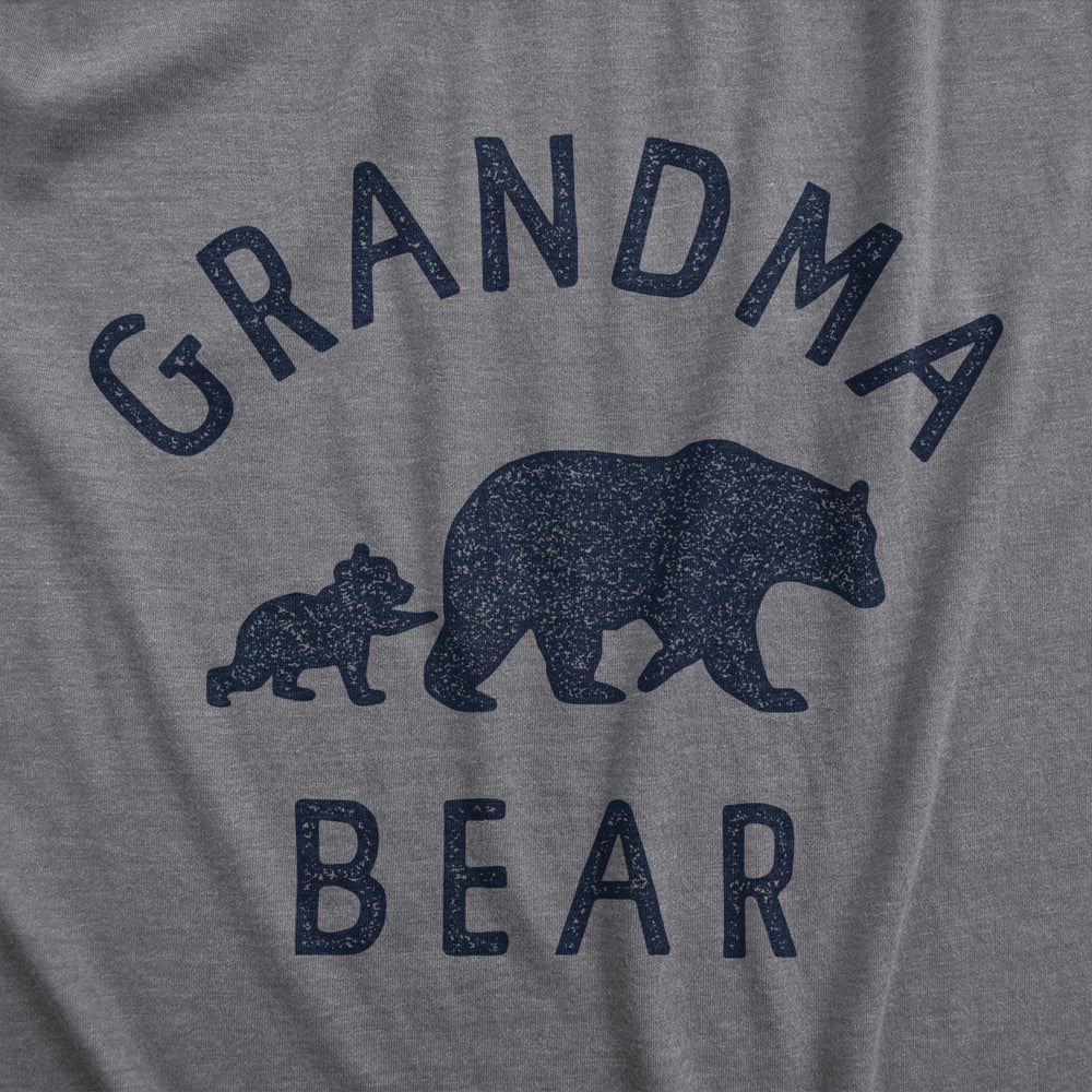 Womens Grandma Bear T Shirt Funny Cute Family Bears Tee For Ladies Image 2