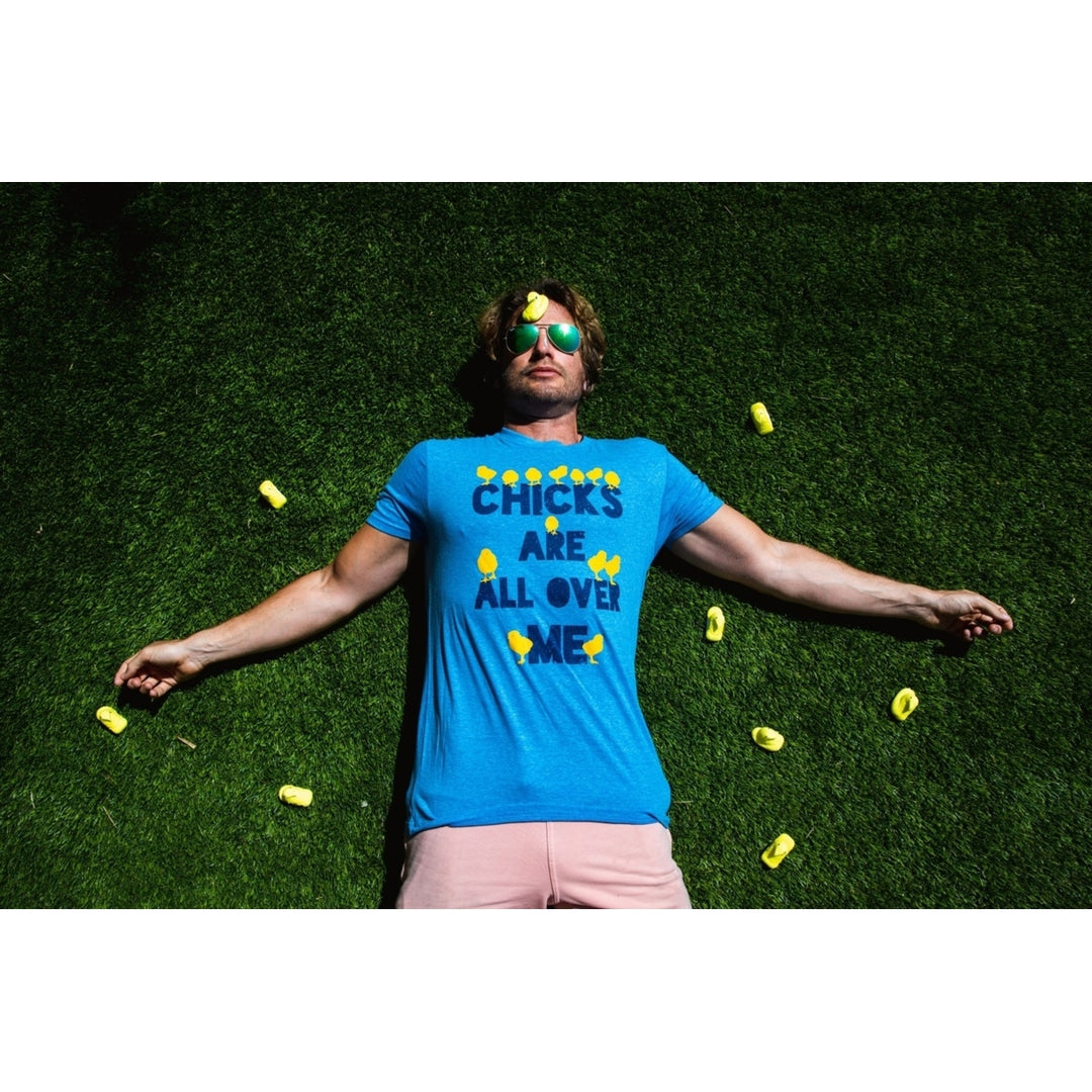 Mens Chicks Are All Over Me Funny Easter T Shirt Sarcastic Chicken Egg Tee Image 4