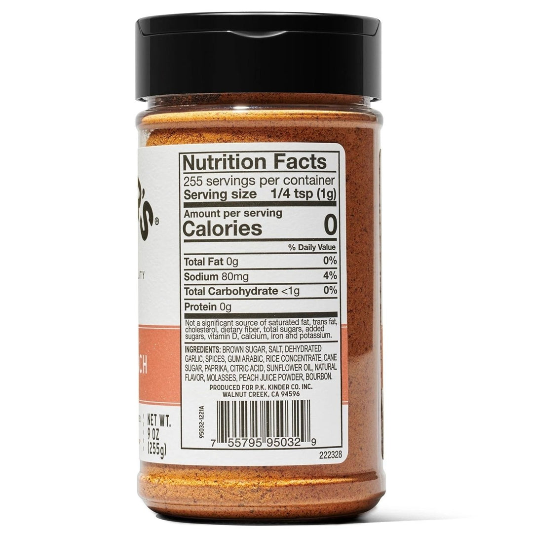 Kinders Bourbon Peach Seasoning and Rub (9 Ounce) Image 3