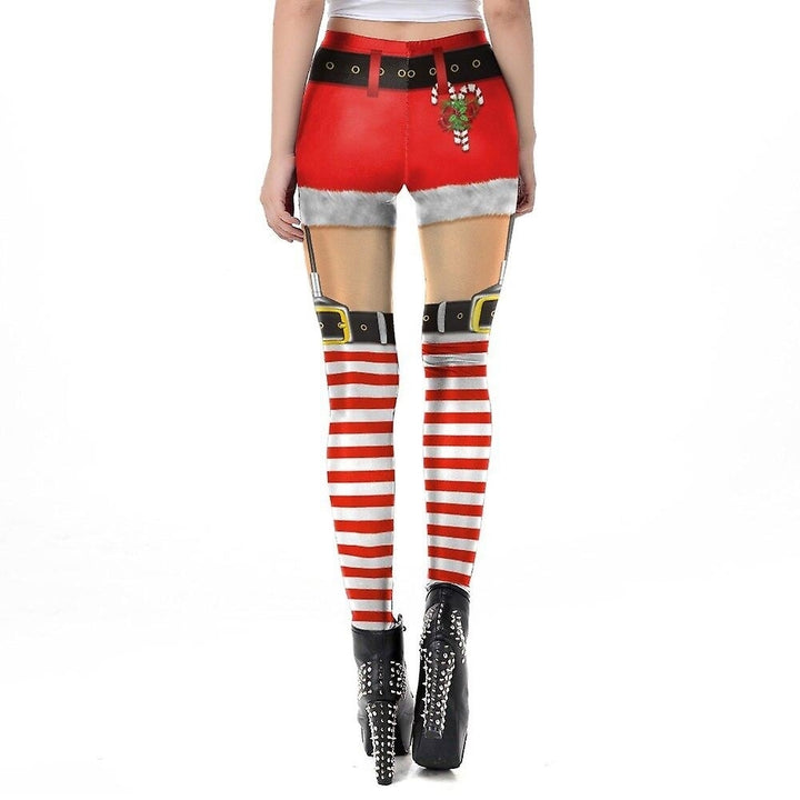 Women Christmas Leggings Fashion Printing Tights Xmas Close Ftting Pants Bottoms Image 8