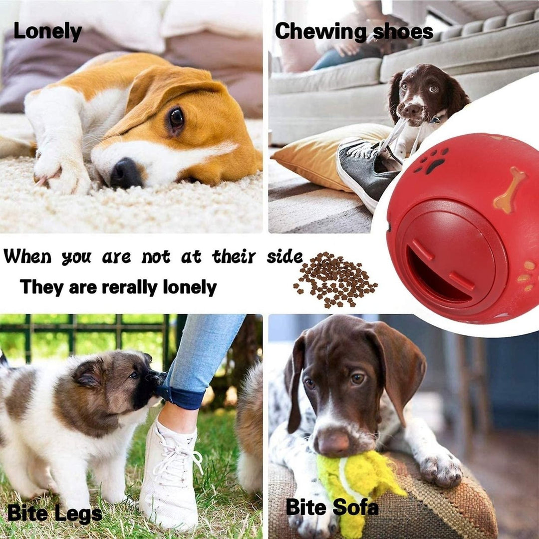 Dog Chew Toy Food Dispenser Leakage Food Rubber Play Ball Chew Training Pet Treat Feeder Image 4