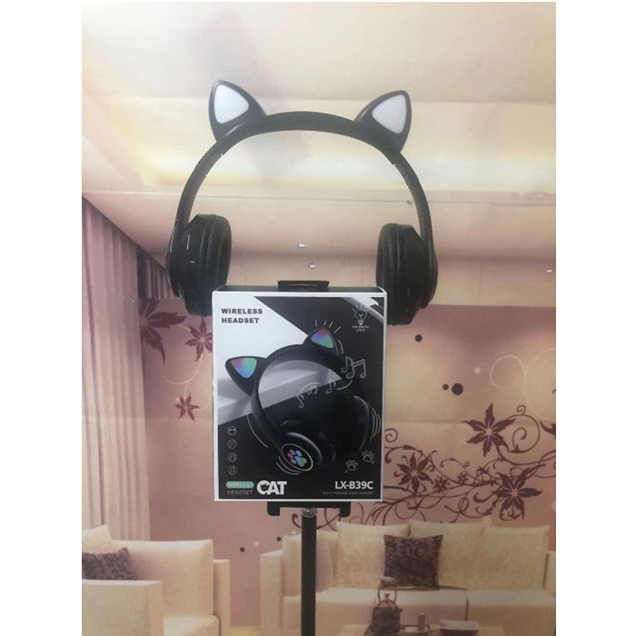 Wireless Bluetooth Headphones Cat Ear Headset With Led Light Image 7