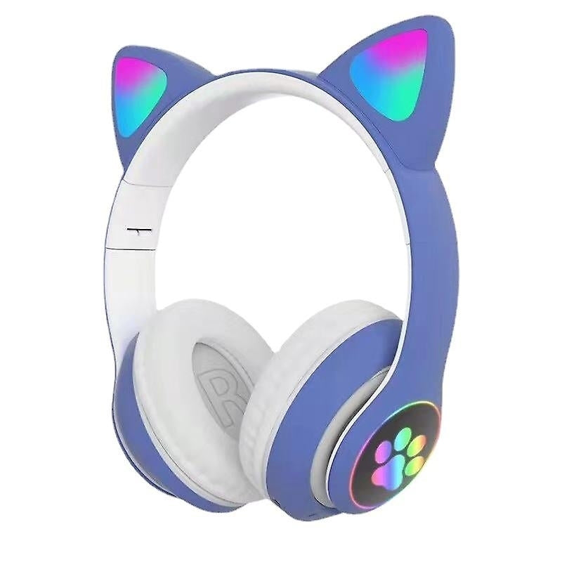 Wireless Bluetooth Headphones Cat Ear Headset With Led Light Image 8