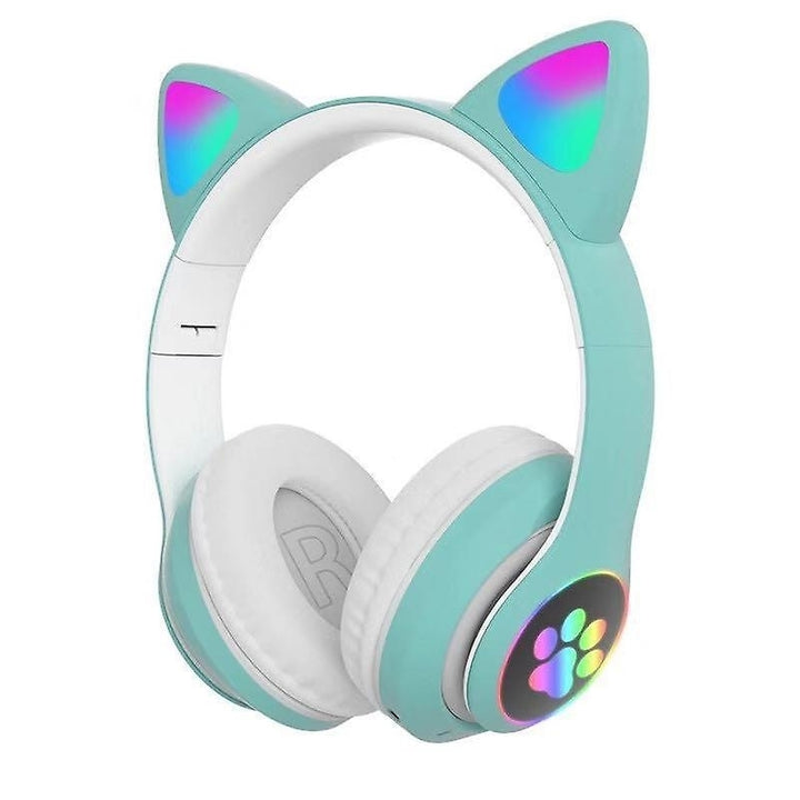 Wireless Bluetooth Headphones Cat Ear Headset With Led Light Image 10