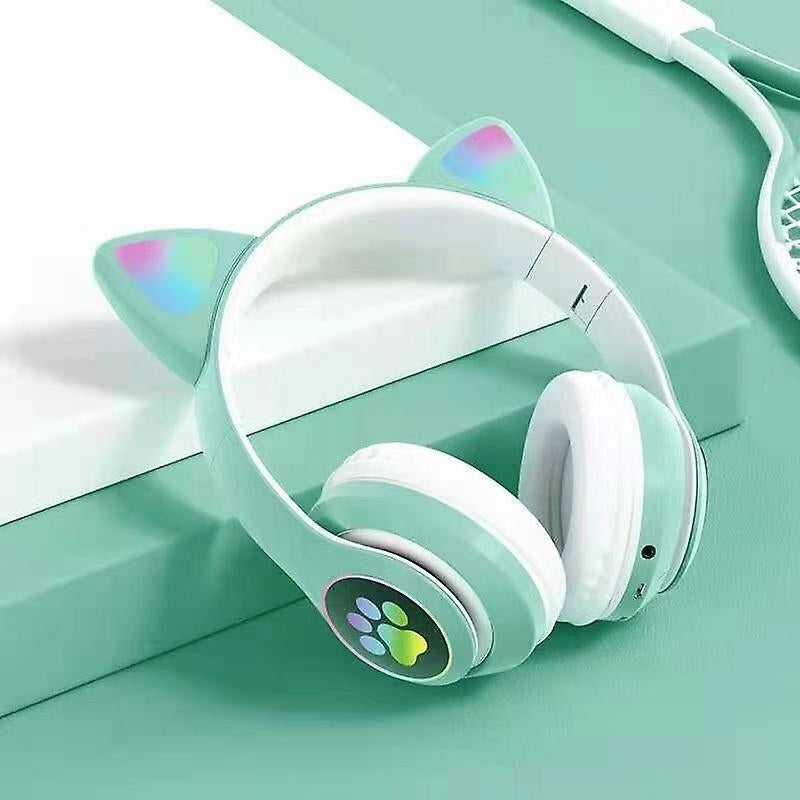 Wireless Bluetooth Headphones Cat Ear Headset With Led Light Image 11