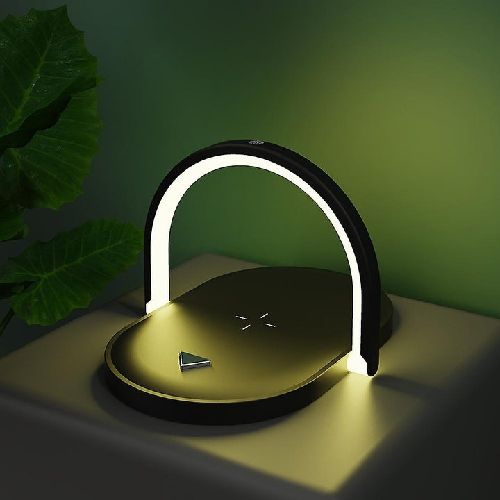 3 In 1 Wireless Charger Led Night Light Touch Control Bedside Table Lamp Phone Holder Image 6