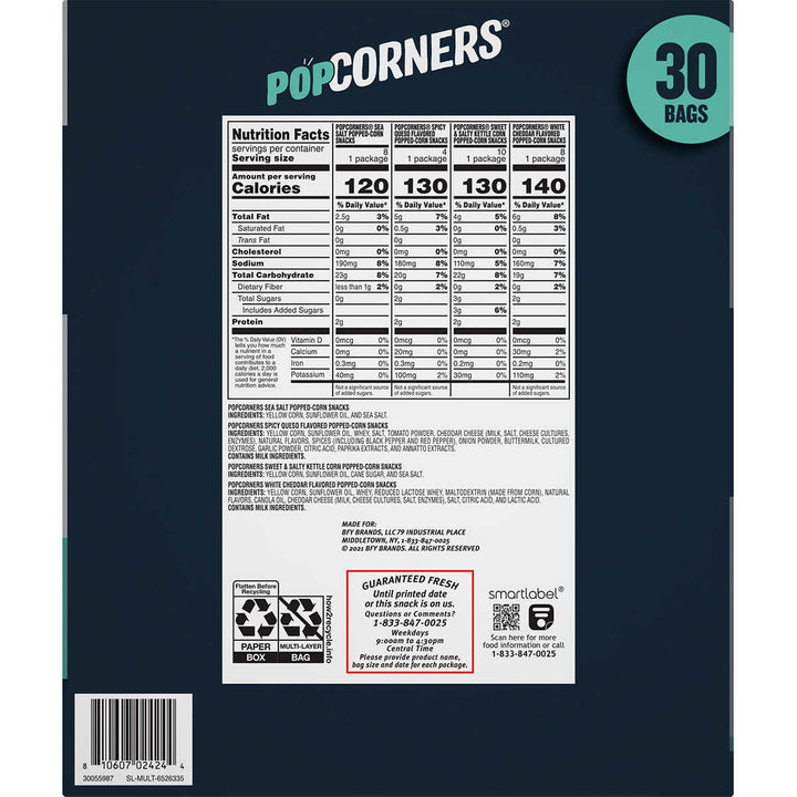 PopCorners Popped-Corn Snack Variety Pack 1 Ounce (30 Count) Image 2