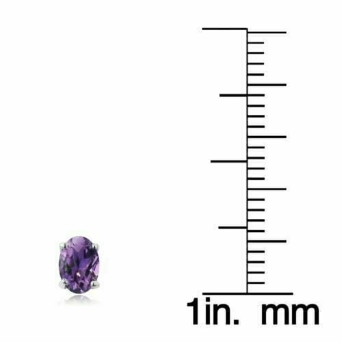 GENUINE OVAL CUT Amethyst STUDS Image 2