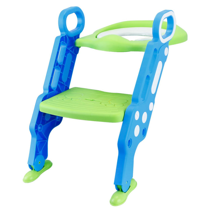 Potty Training Toilet Seat Ladder Adjustable Footrest Splash Guard for Kids Image 1