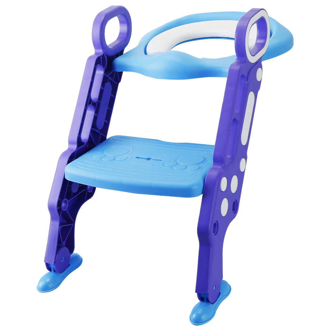 Potty Training Toilet Seat Ladder Adjustable Footrest Splash Guard for Kids Image 10