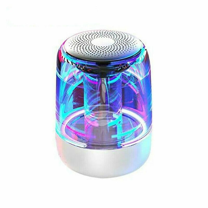 C7 Crystal Glaze Stereo Bluetooth Speaker With Led Lights Alarm Clock Image 4