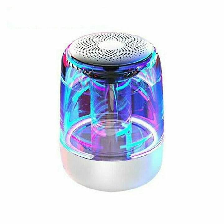 C7 Crystal Glaze Stereo Bluetooth Speaker With Led Lights Alarm Clock Image 1