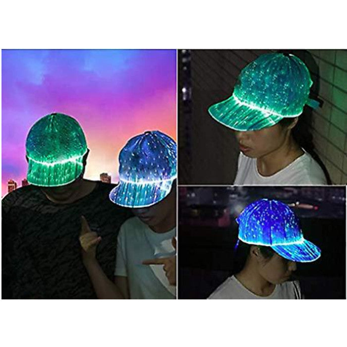 Led Baseball Cap 7 Colors Glow Hat Light Up Caps For Music Party Club Image 8