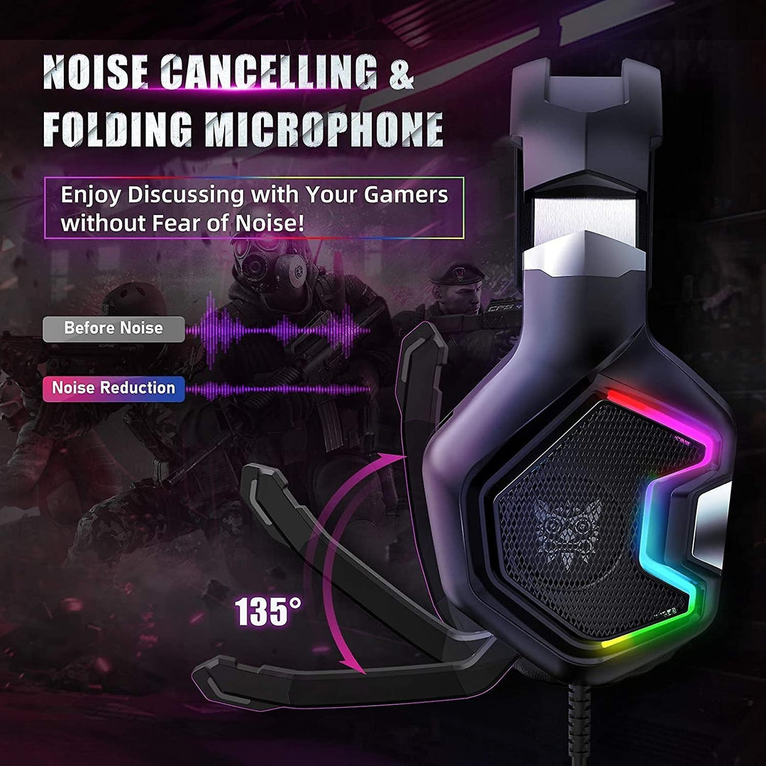 Stereo Pc Gaming Headset With Noise Canceling Mic For Ps4 Ps5 Xbox Series Image 8