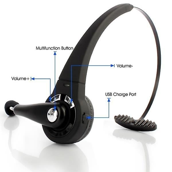 Wireless Headset Truck Driver Noise Cancelling Over-head Bluetooth Headphones With Charging Base Image 2