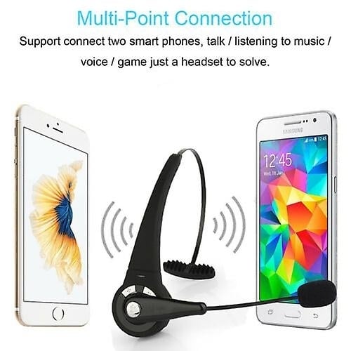 Wireless Headset Truck Driver Noise Cancelling Over-head Bluetooth Headphones With Charging Base Image 4