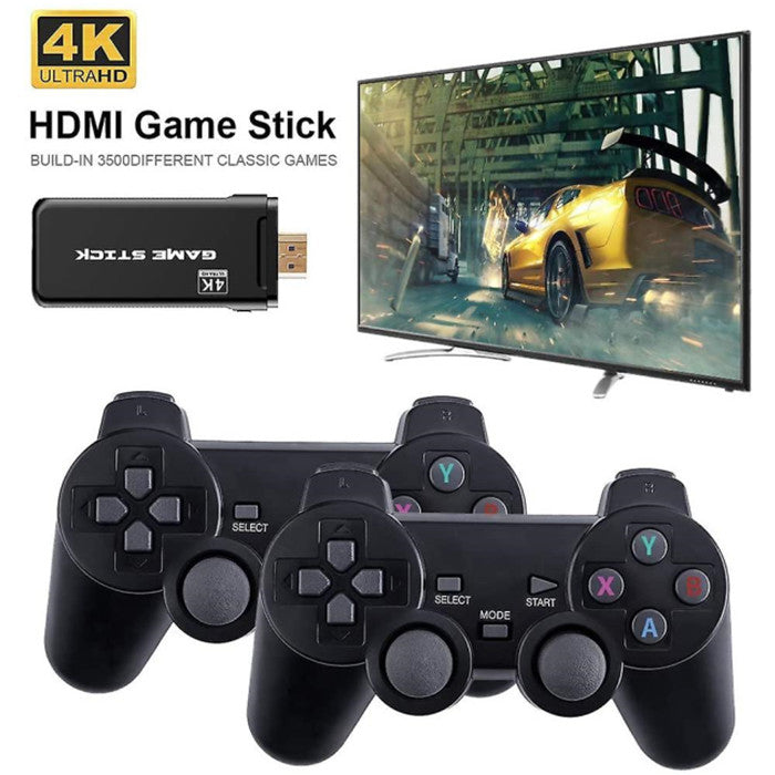 4k Ultra Hd Wireless Console Game Stick Hdmi Output Dual Player 3500 Games Image 2