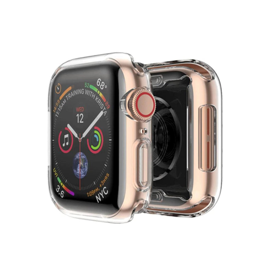 navor Shockproof Full Front Cover Compatible with Apple Watch Series 6, 5, 4, SE 40mm Clear Image 1