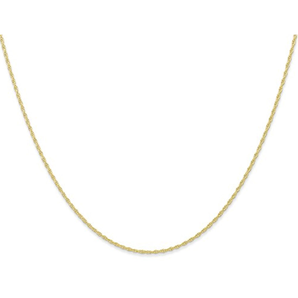 18 inches 10K Yellow Gold Carded Cable Rope Chain 0.95mm Image 1