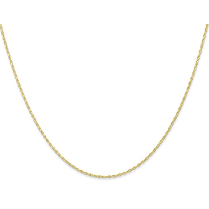 18 inches 10K Yellow Gold Carded Cable Rope Chain 0.95mm Image 1