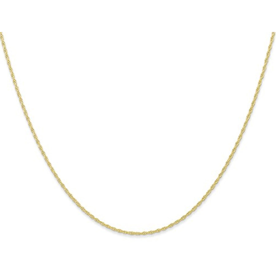 18 inches 10K Yellow Gold Carded Cable Rope Chain 0.95mm Image 1